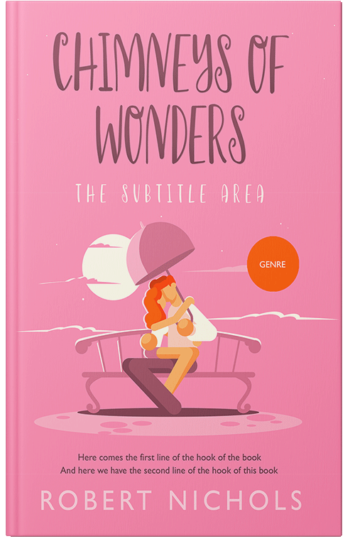 Front view of Premade Romance Book Cover - Persian Pink