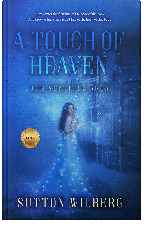 Front view of Premade Romance Book Cover - Fun Blue