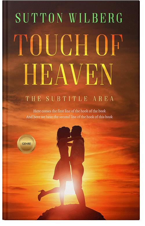 Front view of Premade Romance Book Cover - Orange Roughy