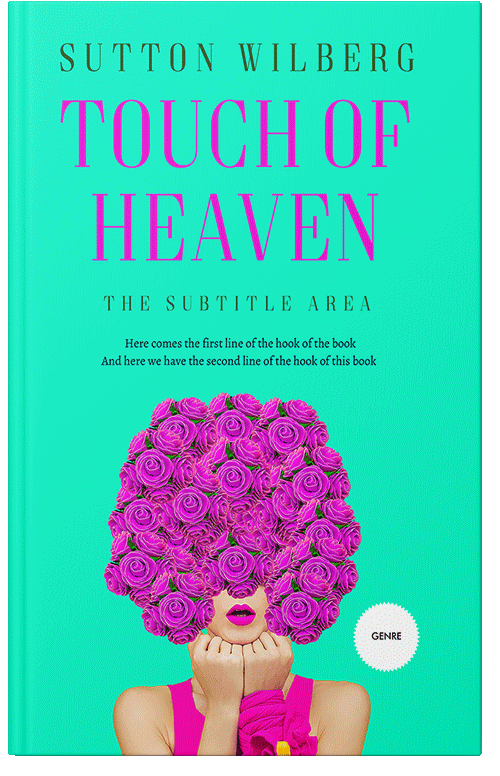 Front view of Premade Fantasy Book Cover - Bright Turquoise