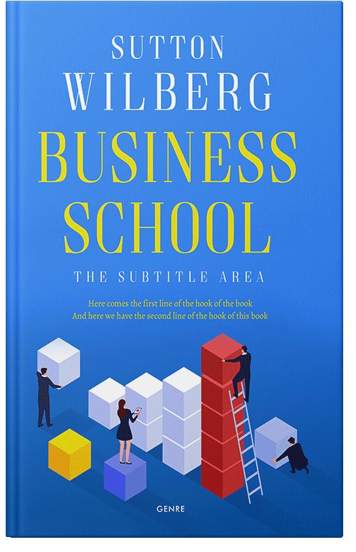 Front view of Premade Business Book Cover - Royal Blue