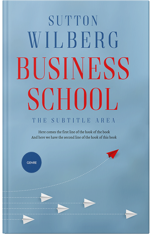 Front view of Premade Business Book Cover - Polo Blue
