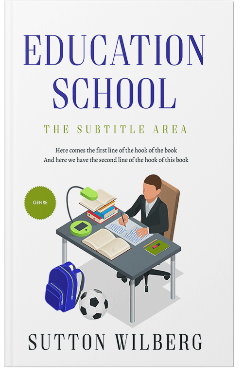 Front view of Premade Education Book Cover - Astronaut