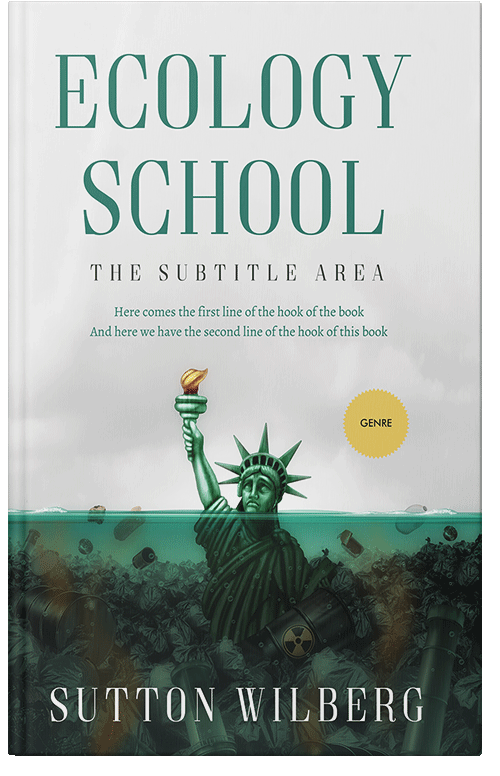 Front view of Premade Surreal Book Cover - Black Haze