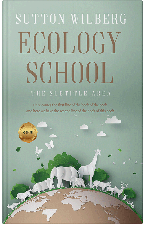 Front view of Premade Environment & Ecology Book Cover - Powder Ash