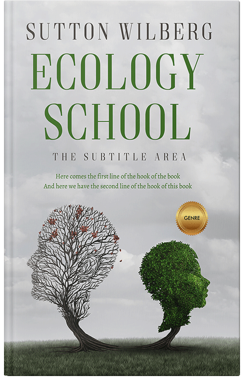 Front view of Premade Surreal Book Cover - Iron