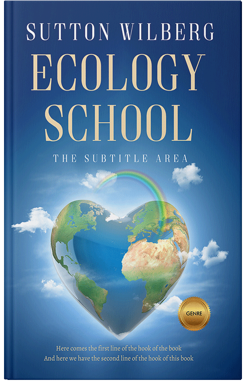 Front view of Premade Abstract Book Cover - Astral