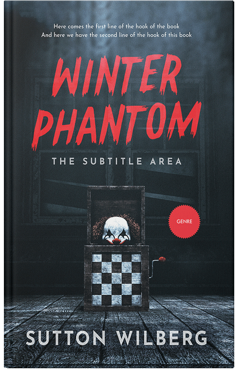 Front view of Premade Horror Book Cover - Ebony Clay