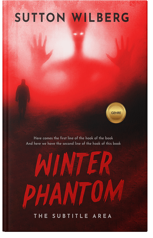 Front view of Premade Horror Book Cover - Aubergine