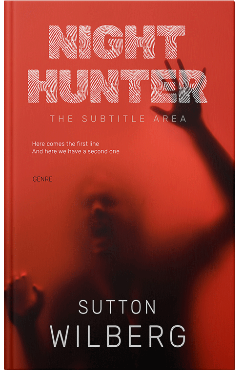 Front view of Premade Horror Book Cover - Wood Bark