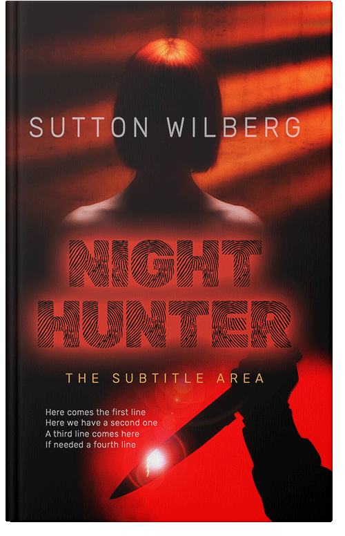 Front view of Premade Mystery & Thriller & Suspense Book Cover - Alizarin Crimson