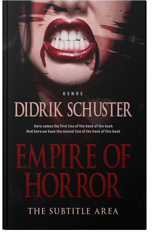 Front view of Premade Horror Book Cover - Oriental Pink