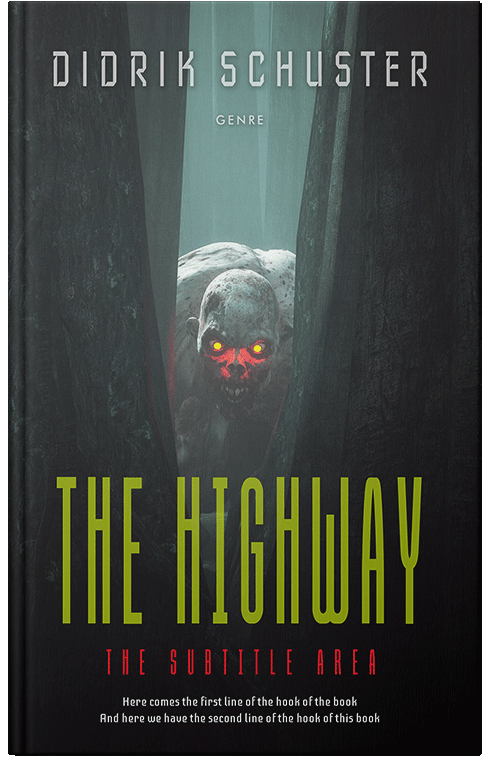 Front view of Premade Horror Book Cover - Shark