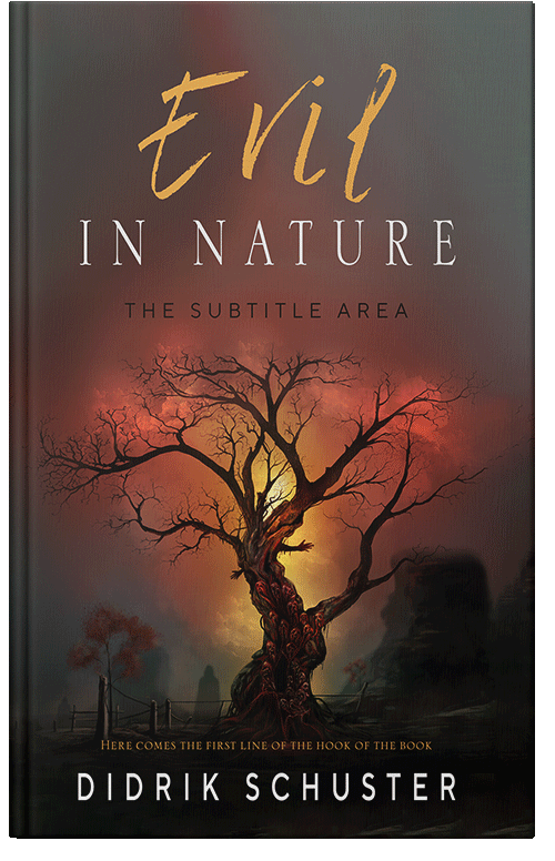 Front view of Premade Fantasy Book Cover - English Walnut