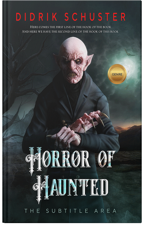 Front view of Premade Horror Book Cover - Shark