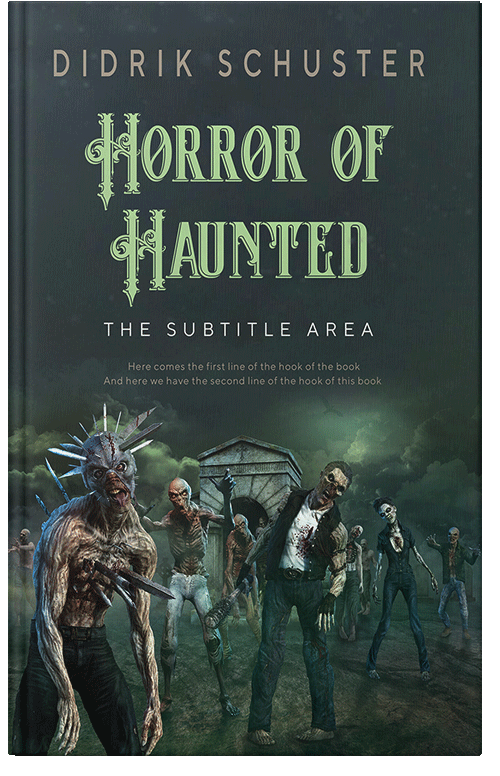 Front view of Premade Horror Book Cover - Outer Space