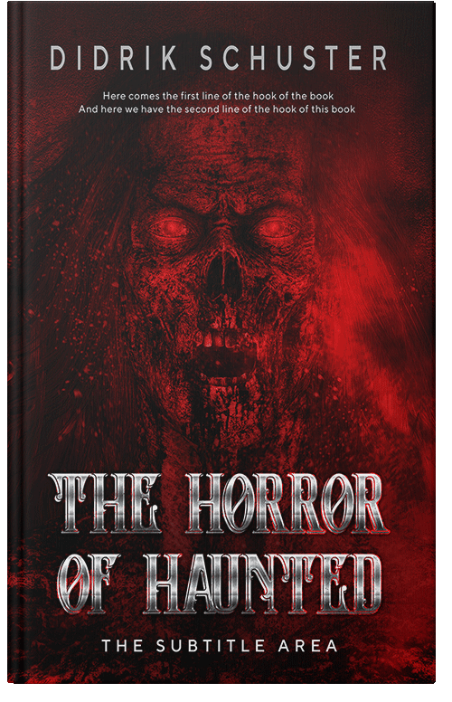 Front view of Premade Horror Book Cover - Aubergine