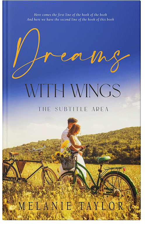 Front view of Premade Romance Book Cover - Sapphire