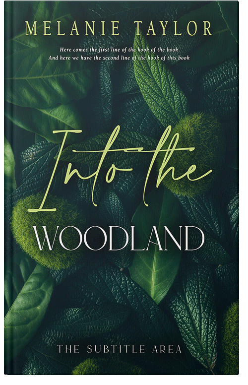 Front view of Premade Nature Book Cover - Bottle Green