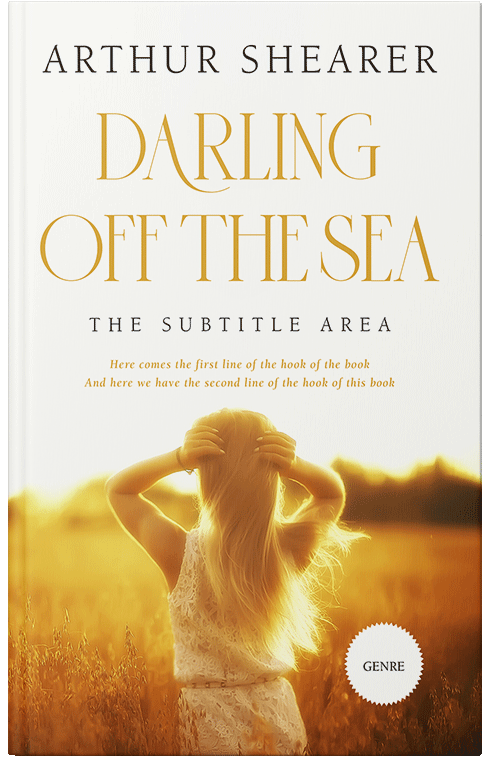 Front view of Premade Romance Book Cover - Ecru White