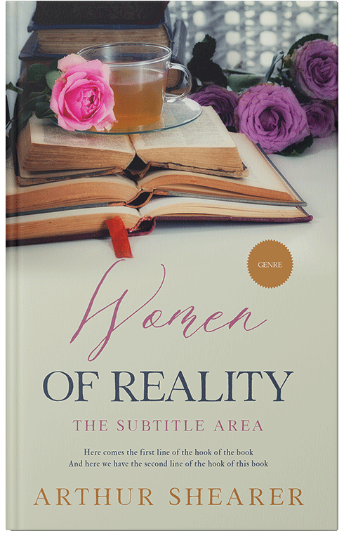 Front view of Premade Poetry Book Cover - Swirl