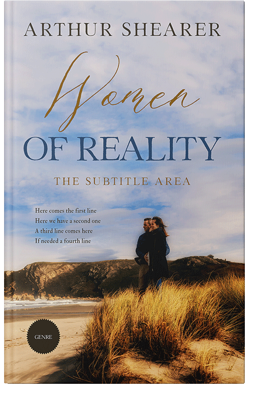 Front view of Premade Romance Book Cover - French Gray