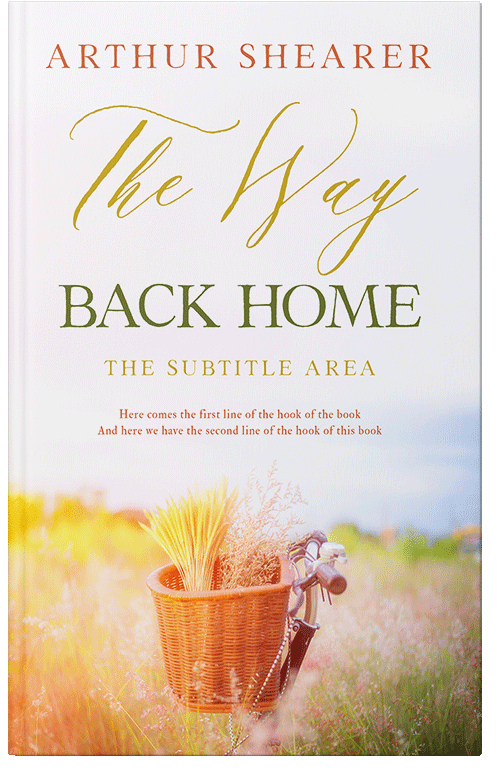 Front view of Premade Poetry Book Cover - White Linen