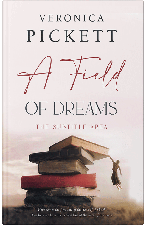 Front view of Premade Poetry Book Cover - Woody Brown