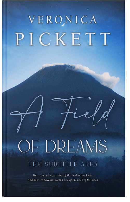 Front view of Premade Poetry Book Cover - Blue Zodiac