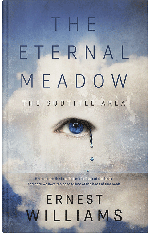 Front view of Premade Surreal Book Cover - Timberwolf