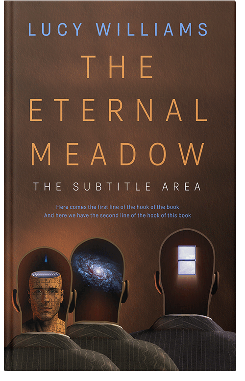 Front view of Premade Abstract Book Cover - Cork