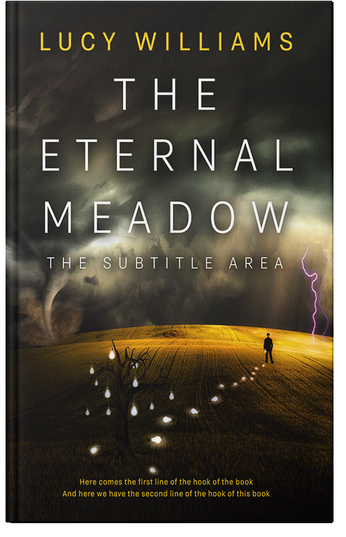 Front view of Premade Surreal Book Cover - Oil