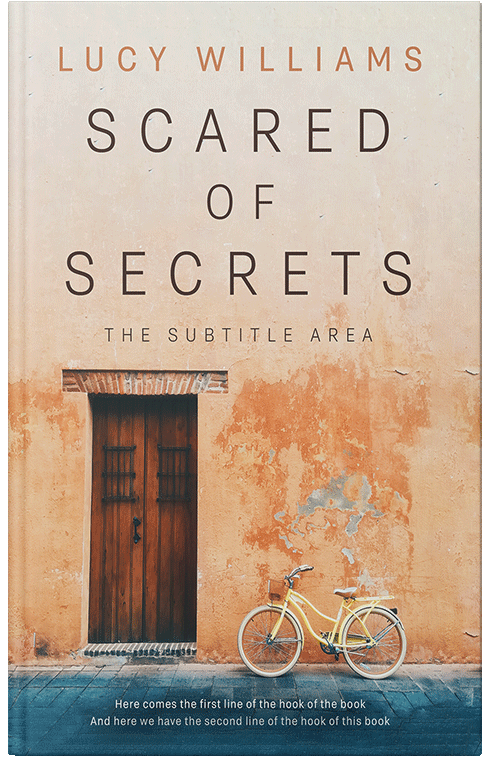 Front view of Premade Surreal Book Cover - Double Spanish White