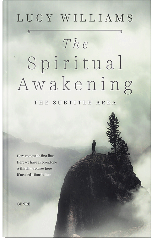 Front view of Premade Health & Mind & Body Book Cover - Green White