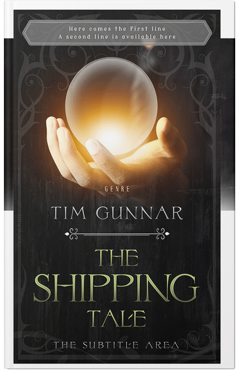 Front view of Premade Surreal Book Cover - Cocoa Brown