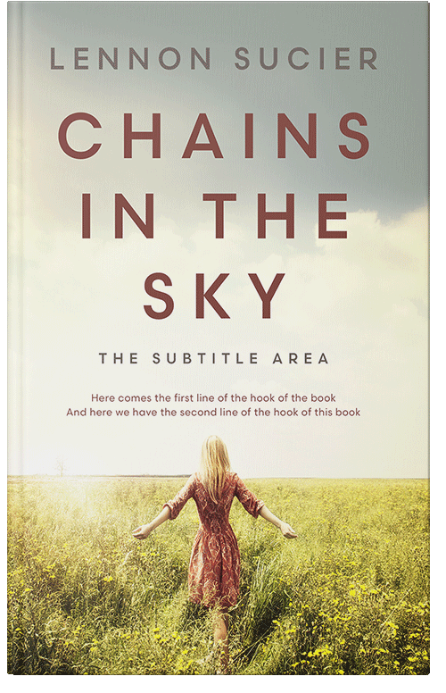 Front view of Premade Surreal Book Cover - Moon Mist