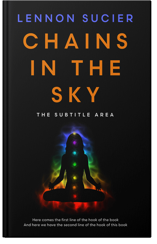 Front view of Premade Religion & Spirituality Book Cover - Black