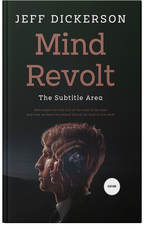 Front view of Premade Abstract Book Cover - Woodsmoke