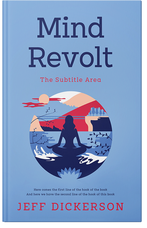 Front view of Premade Health & Mind & Body Book Cover - Cornflower