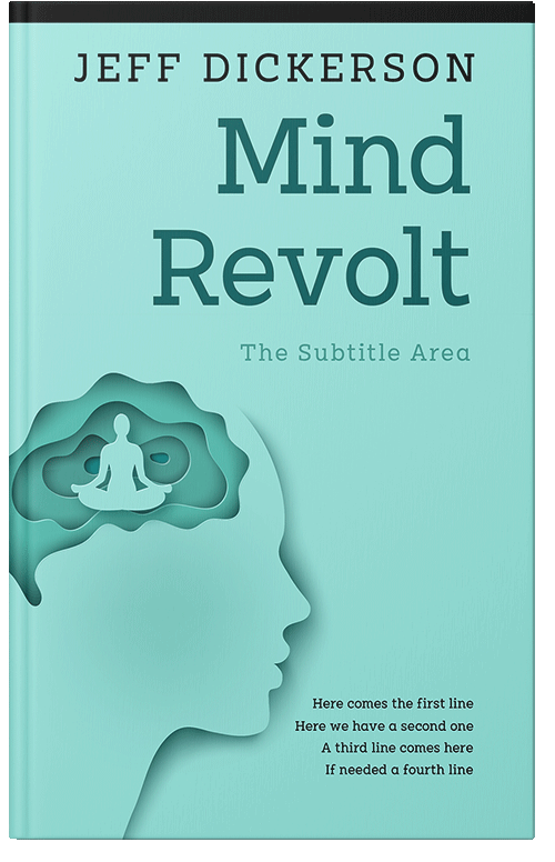 Front view of Premade Health & Mind & Body Book Cover - Water Leaf