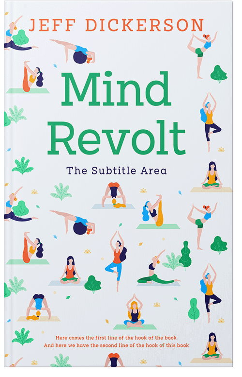 Front view of Premade Health & Mind & Body Book Cover - Aqua Haze