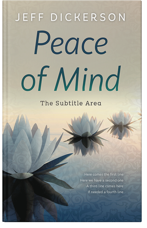 Front view of Premade Health & Mind & Body Book Cover - Ash