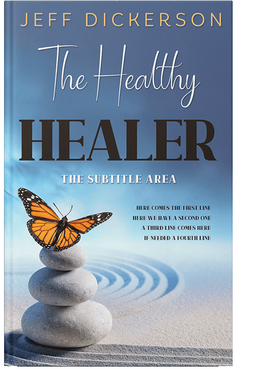 Front view of Kashmir Blue #11171 - Premade Health & Mind & Body Book Cover