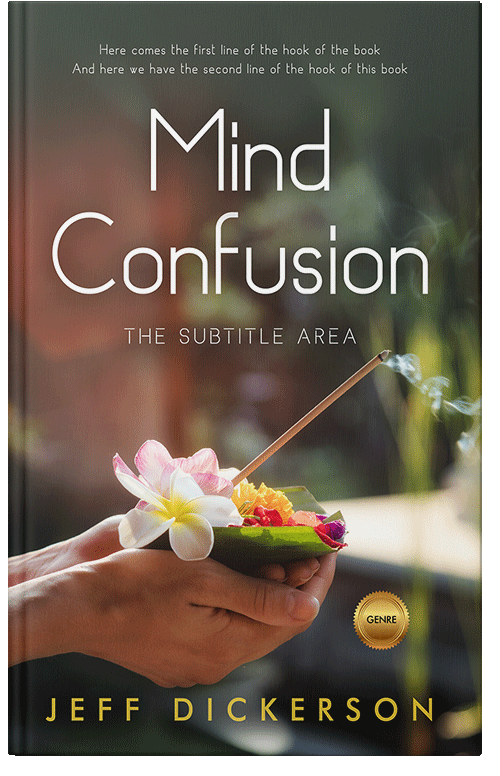 Front view of Premade Health & Mind & Body Book Cover - Taupe