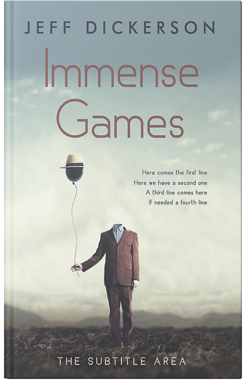 Front view of Premade Abstract Book Cover - Tasman