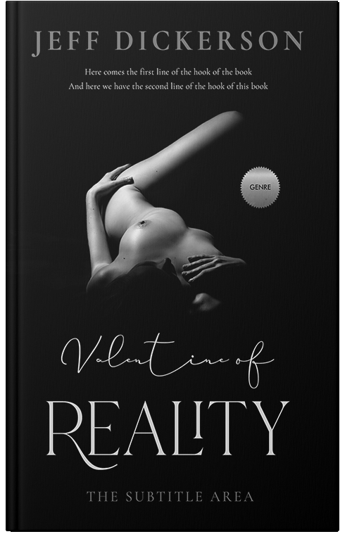 Front view of Premade Erotica Book Cover - Black