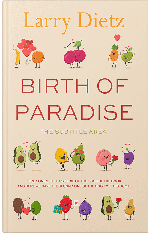 Front view of Premade Children's Book Cover - Champagne