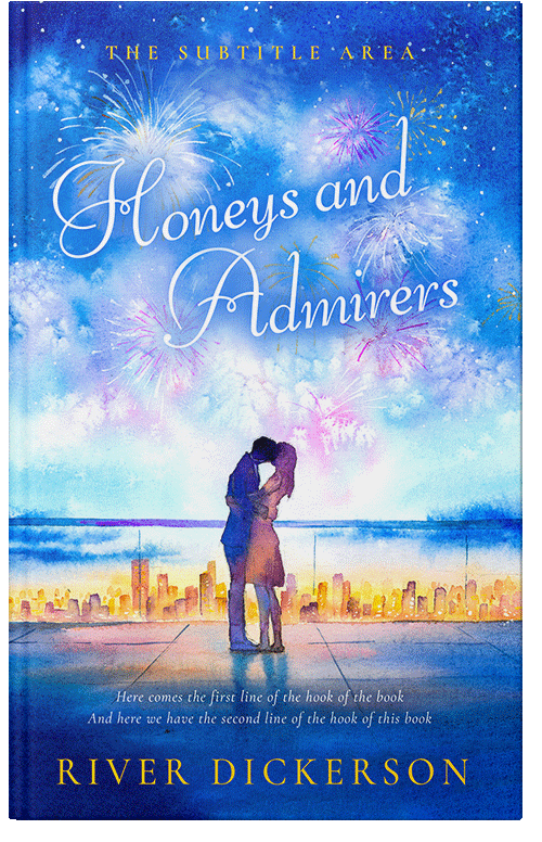 Front view of Premade Romance Book Cover - Denim