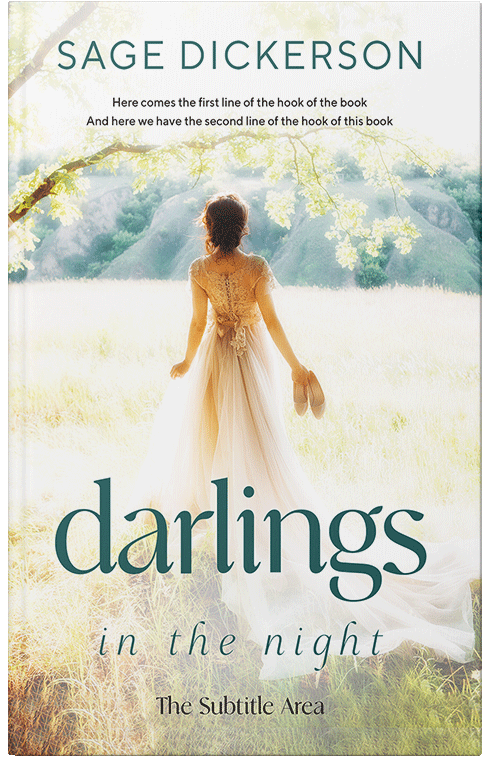 Front view of Premade Romance Book Cover - Satin Linen