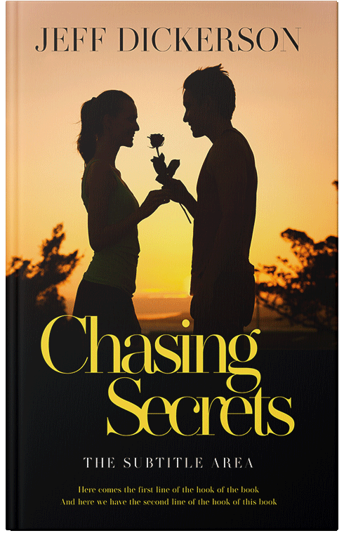 Front view of Premade Romance Book Cover - Golden Sand